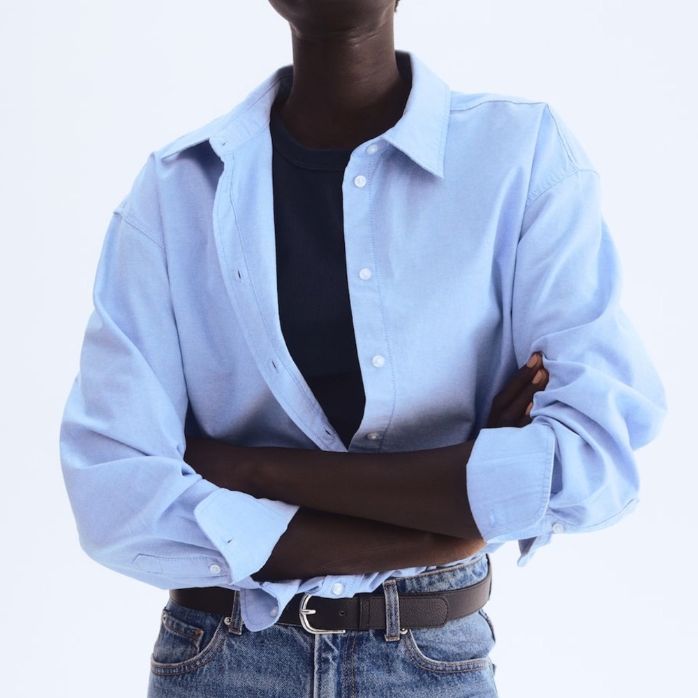 H&M Light Blue Oxford Button Down Shirt